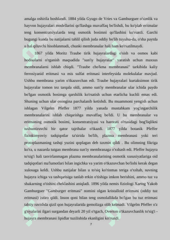 O’simlik hujayrasining fiziologiyasi 7