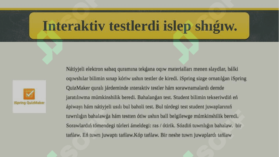ISpring programmasinda elektron kitap jaratiw 7