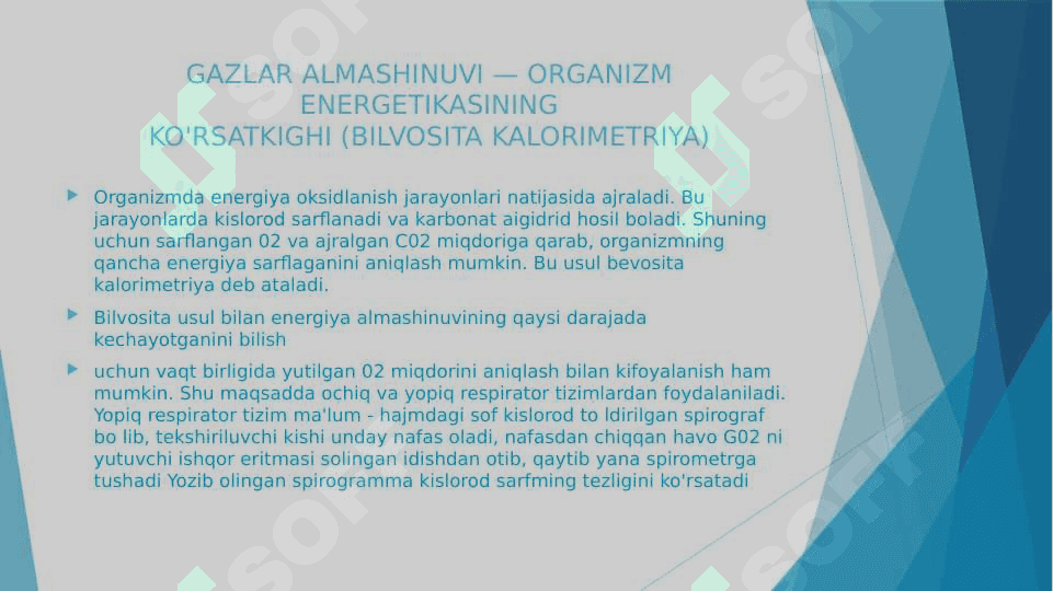 MODDALAR VA ENERGIYA ALMASHINUVINI O’RGANISH 6