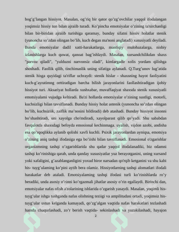 EMOTSIONAL HOLATLARNI BOSHQARISH 2