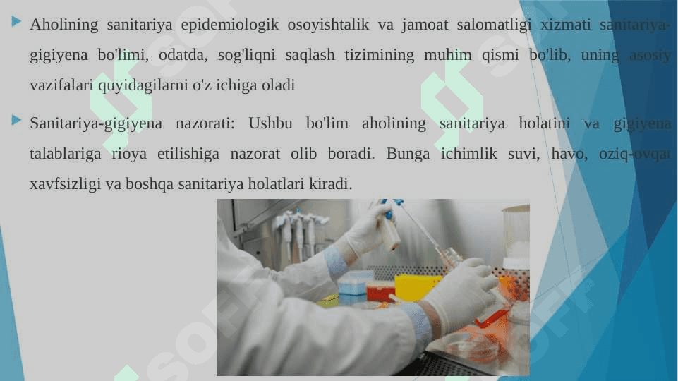 Aholining sanitariya epidemiologik osoyishtalik va jamoat salomatligi xizmati sanitariya-gigiyena bo'limi faoliyati haqida tushuncha 6