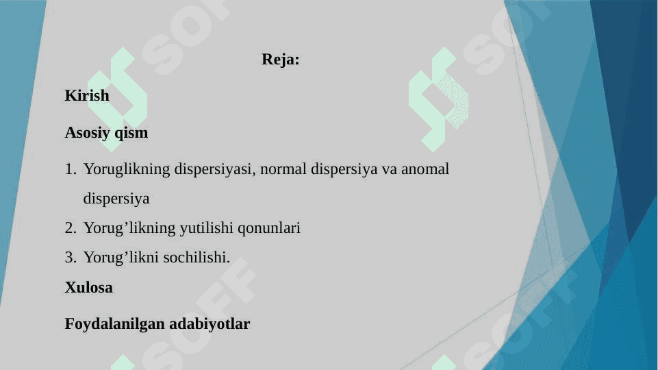 Elektromagnit to'lqinlarning moddalar bilan ta'siri 2