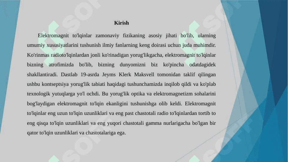 Elektromagnit to'lqinlarning moddalar bilan ta'siri 3