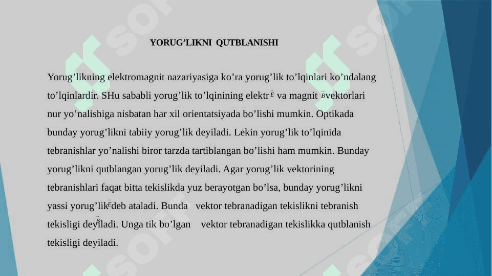 Yorug’likninig qutblanishi 3