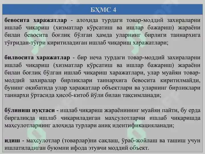 Tovar-moddiy zaxiralar tannarxi 6
