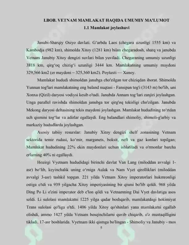 VETNAM DAVLATI TURIZMINING O'ZIGA XOSLIGI 5