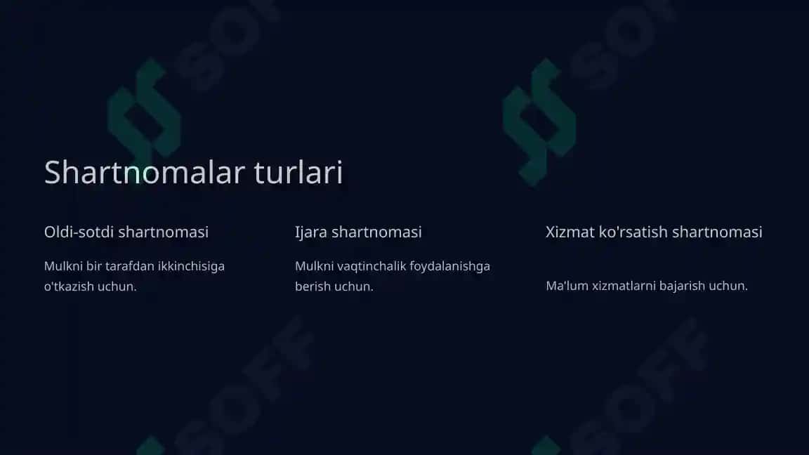 Shartnomalar to'g'risida umumiy tushunchalar 3