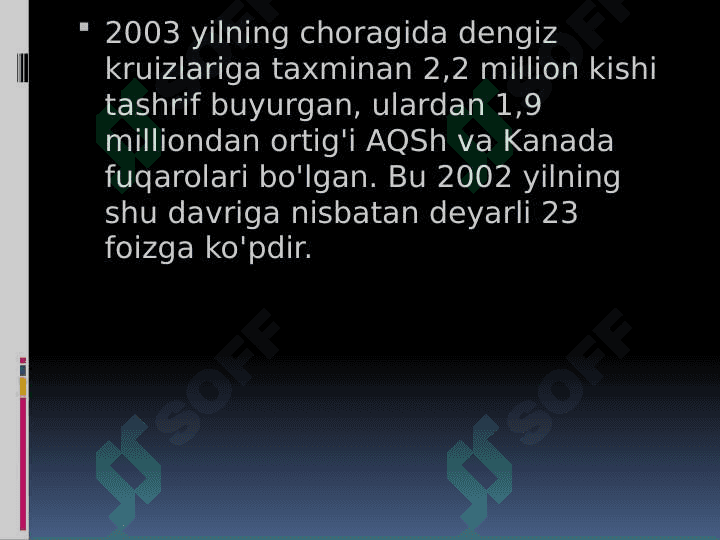 Kruiz turizmda anmatsiya dasturlari. 6