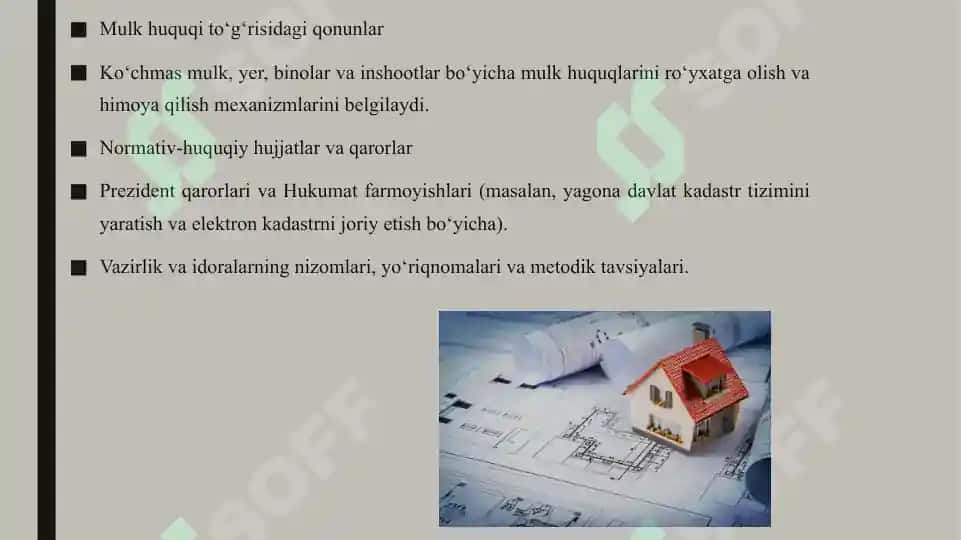 Davlat kadastlarini yagona tizimga o'tkazishning huquqiy asoslari hamda yuritish manbalari 4