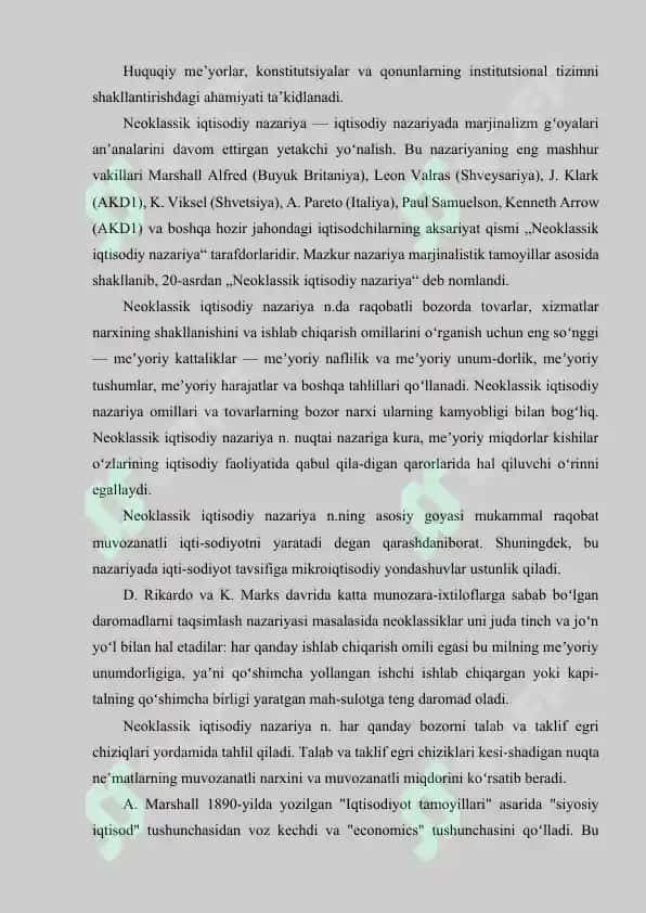 NEOINSTITUTSIONAL NAZARIYANING ASOSIY YOʼNALISHLARI 3