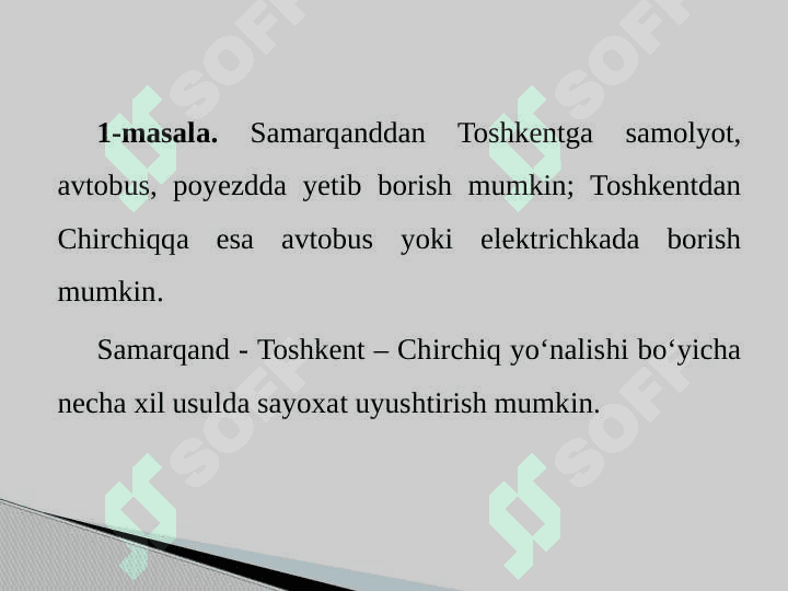 Kombinatorikaning asosiy qoidalari va elementlari. Nyuton binomi 5