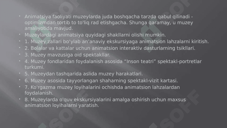 Muzeylarda animatsiya 3