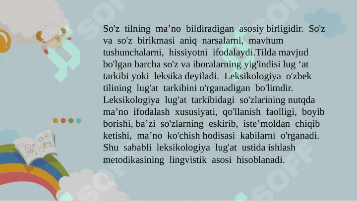 Lugʻat ustida ishlash nuqtai nazardan mashq materiallarini tahlil qilish. 2