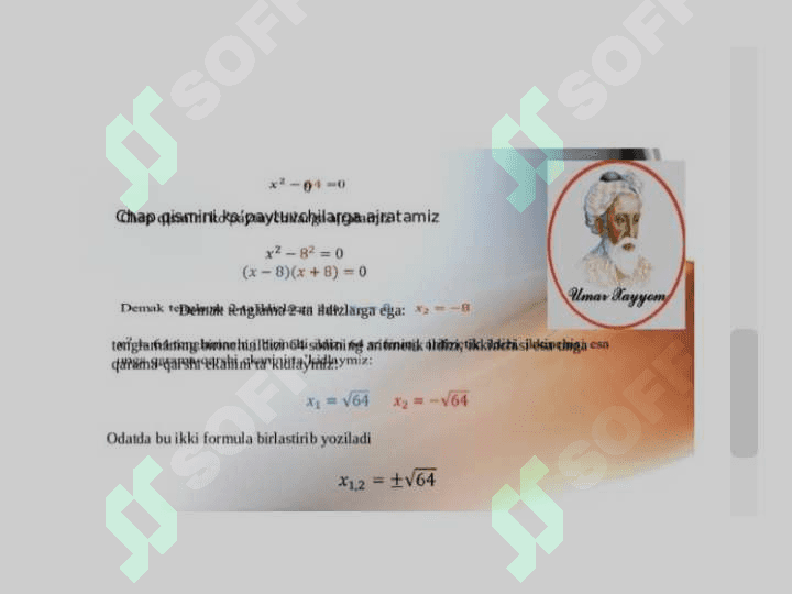Kvadrat tenglama va uning ildizlari 7
