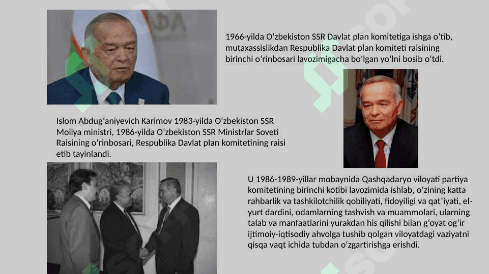 ISLOM ABDUG'ANIYEVICH KARIMOVNING O'ZBEKISTON PREZIDENTI ETIB SAYLANISHI 3