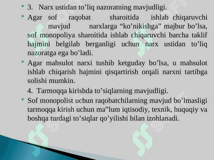 Monopoliyalar, ularning amal qilish va tartibga solish xususiyatlari 6