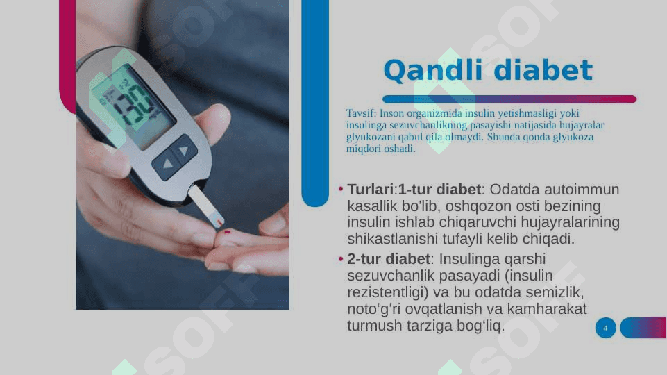 Uglevodlar almashinuvi boshqarilishi buzilishi 4
