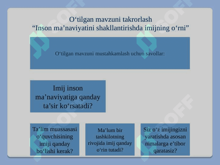 INSON MA’NAVIYATIDA  ETIKETNING O‘RNI 4