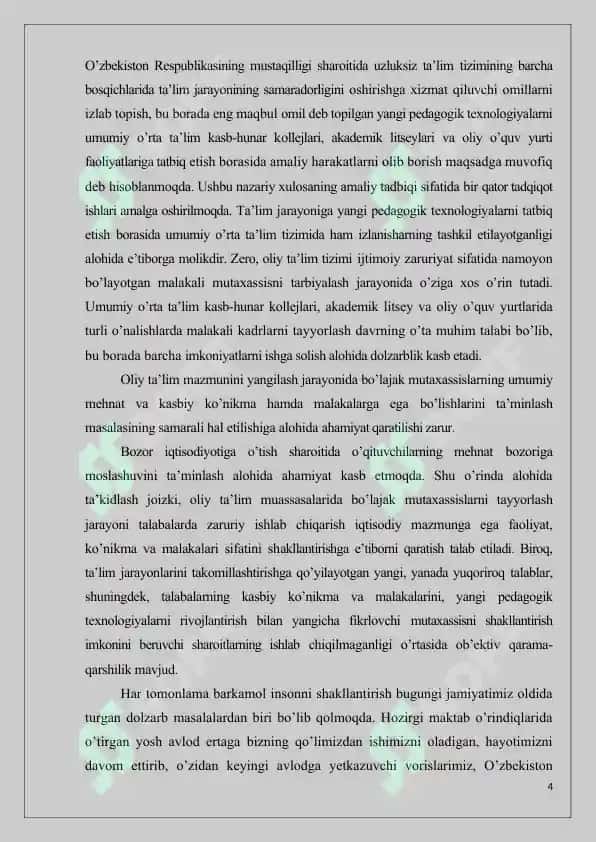 “Boshlangʻich sinf matematika darslarida didaktik o'yinlardan foydalanish metodikasi” 4