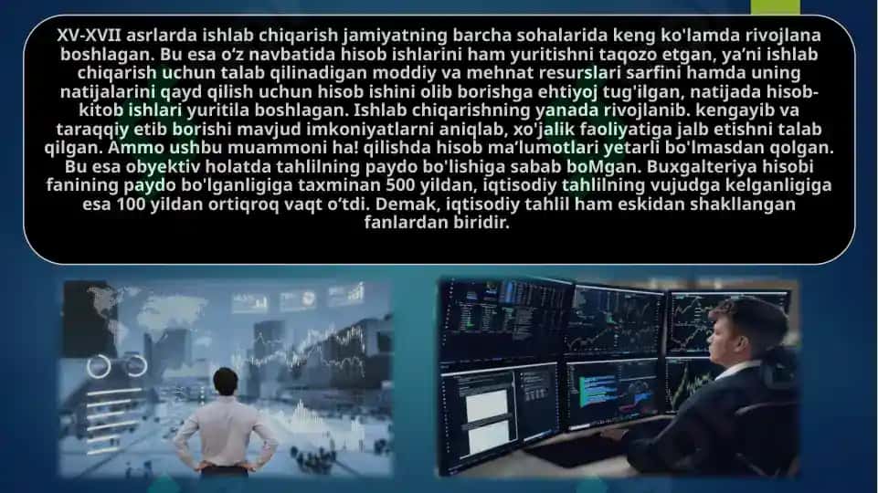 Tahlil fanining shakllanishi 7
