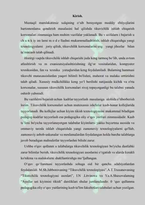 "Qo’l choklari. Qo’l choklaridan namunalar tikish. Qo’l choklaridan namunalar tayyorlash" mavzusini o’qitish metodikasi 2