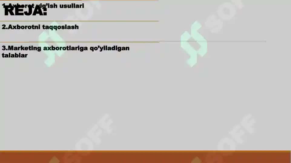 Axborot yig'ish usullari 2