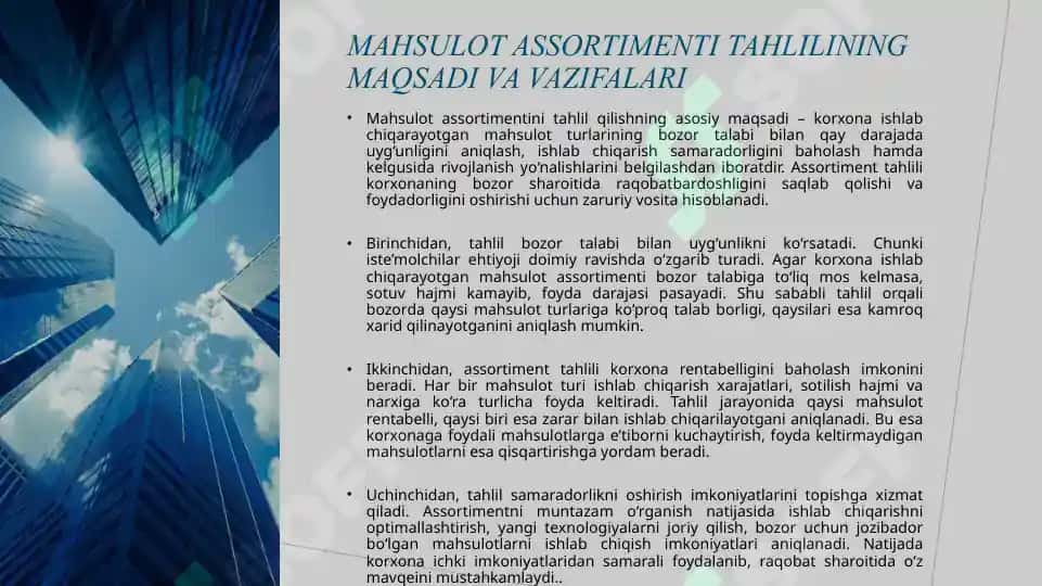 Mahsulot Assortimenti Tahlili 6