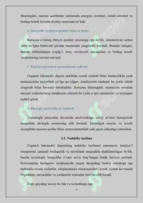 Urganch Lokomotiv Deposu haqida ma’lumotlar 6