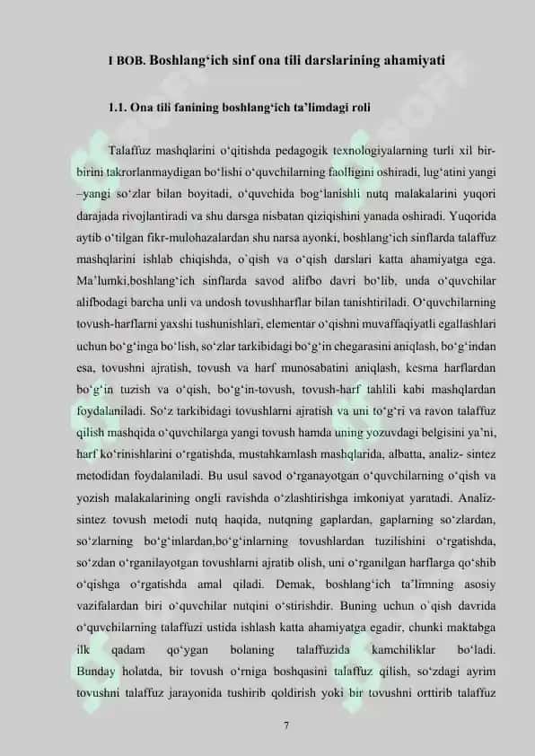 Boshlanğich sinf ona tili darslarida qöllaniladigan metodlar 7