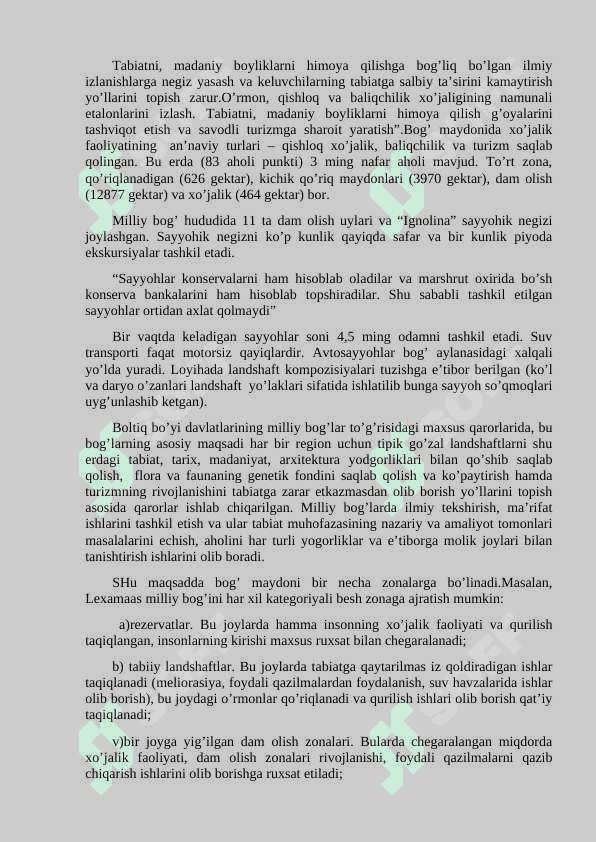 Dunyodа milliy pаrklаr ekоturizm resurslаri 2