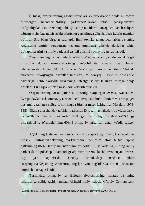 Ekоturizmning tаbiаtgа tа’siri. 2