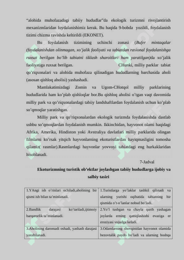 Ekоturizmning tаbiаtgа tа’siri. 6