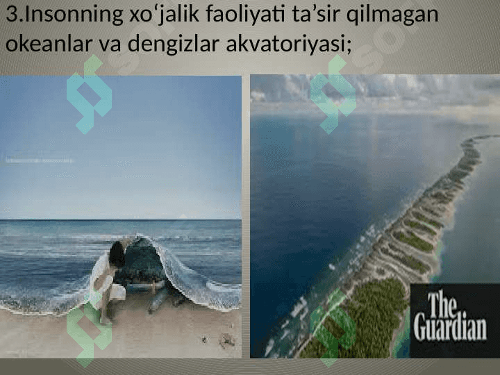Tabiat buyurtmaxonalari, rezervatlar va tabiat yodgorliklari. 5
