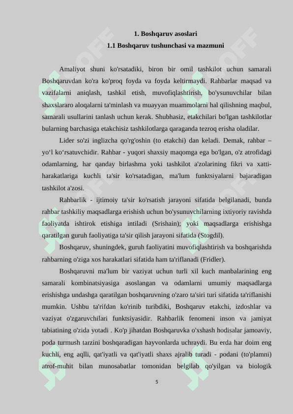 Rahbar madaniyati va boshqaruv usullari 5