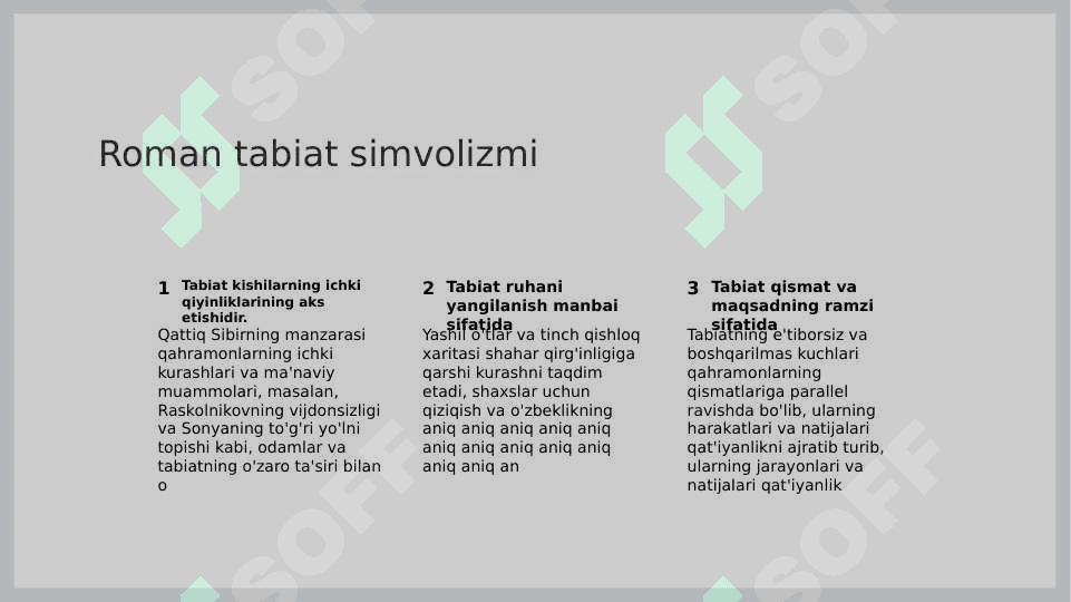 Fyodor dostoyeviskiyning jinoyat va jazo  asarida inson va tabiat talqini 7