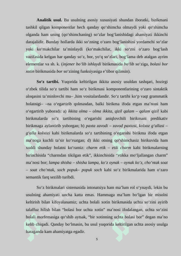 So'z birikmasi haqidagi nazariy qarashlar tahlili 5