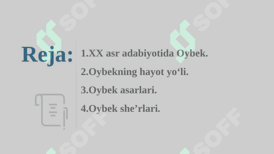 XXasr adabiyotida Oybekning tutgan oʻrni 2