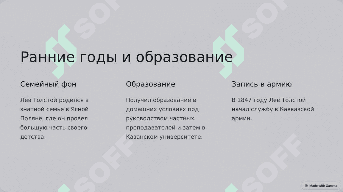 Краткая биография Льва Толстого 2