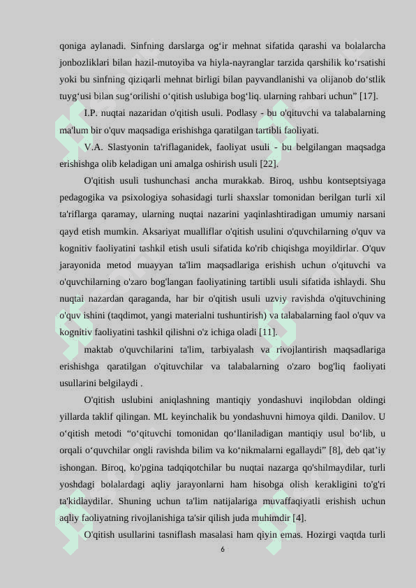 Ta'limda o'quv materialini og'zaki bayon qilish usuli 6