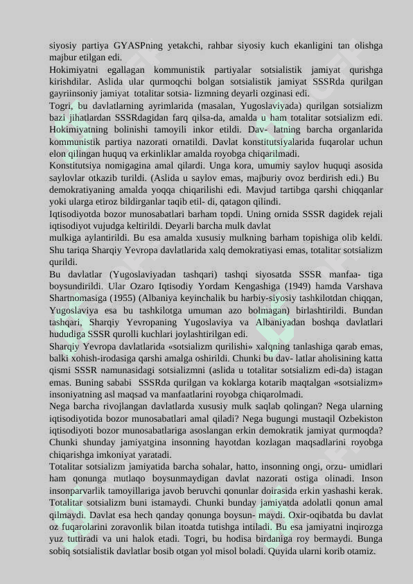 Markaziy Yevropa davlatlari 20 asrning ikkinchi yarmi 21 asrni boshlarida 2
