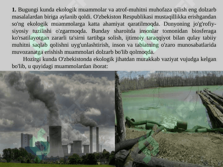 Atrof-muhit kimyosi fanining maqsadi va vazifalari 3