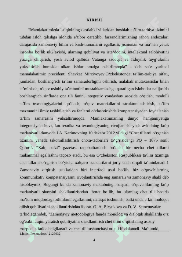 Umumta’lim maktabi о‘quvchilarining diskurs kompetentsiyasini rivojlantirishda ta’lim texnologiyalarning ahamiyati. (A2 Darajadagi о‘quvchilar misolida) 4