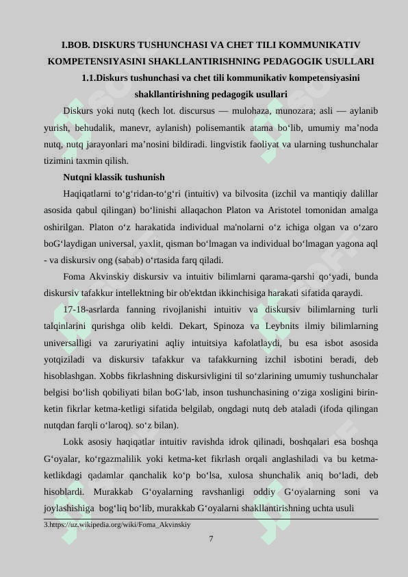 Umumta’lim maktabi о‘quvchilarining diskurs kompetentsiyasini rivojlantirishda ta’lim texnologiyalarning ahamiyati. (A2 Darajadagi о‘quvchilar misolida) 7