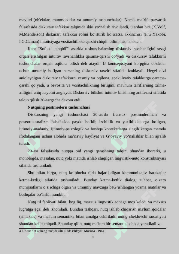 Umumta’lim maktabi о‘quvchilarining diskurs kompetentsiyasini rivojlantirishda ta’lim texnologiyalarning ahamiyati. (A2 Darajadagi о‘quvchilar misolida) 8