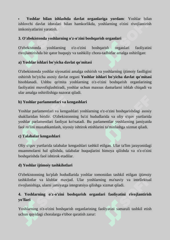 Yoshlarning o'z-o'zini boshqarish organlari faoliyatini rivojlantirish 3