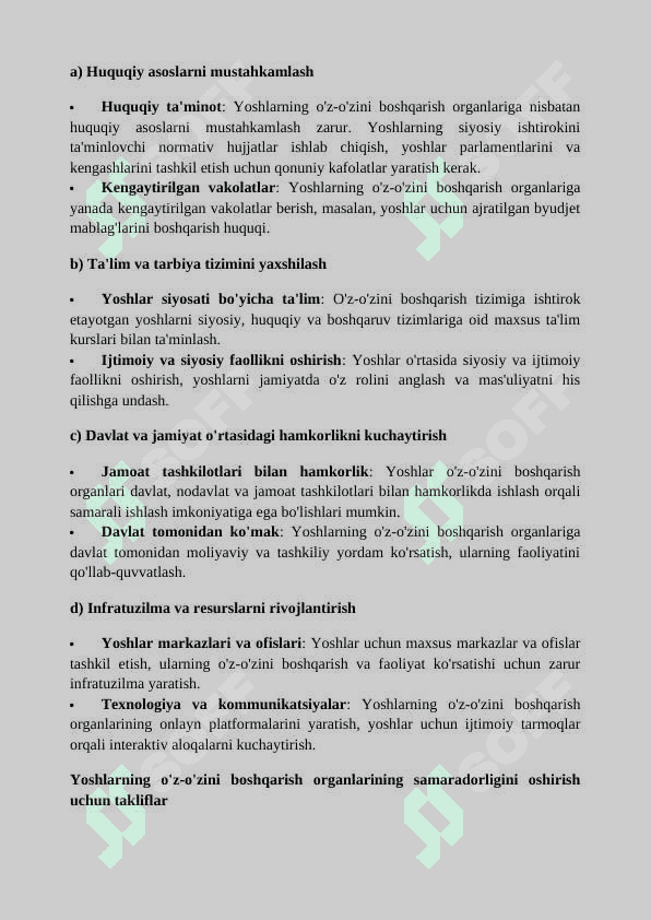 Yoshlarning o'z-o'zini boshqarish organlari faoliyatini rivojlantirish 4