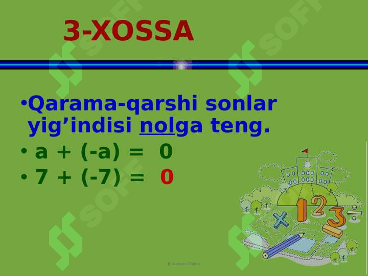 Ratsional sonlar. Xossalari bilan. 4