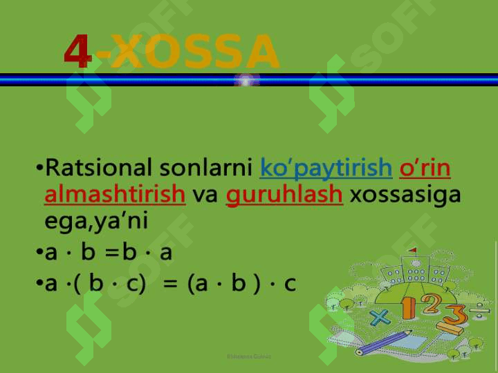 Ratsional sonlar. Xossalari bilan. 5
