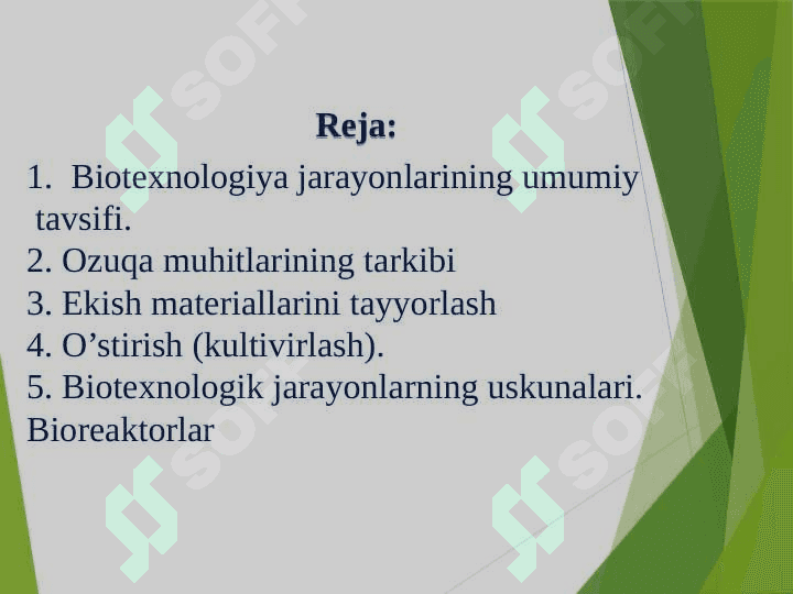 Biotexnologiya sanoatida qo’llaniladigan jarayonlari va qurilmalar 2
