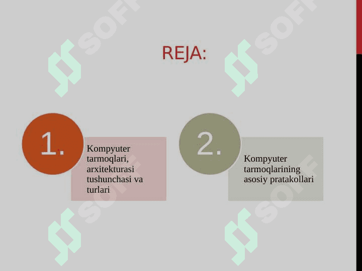 Kompyuter tarmoqlarining asosiy protokollari. 2